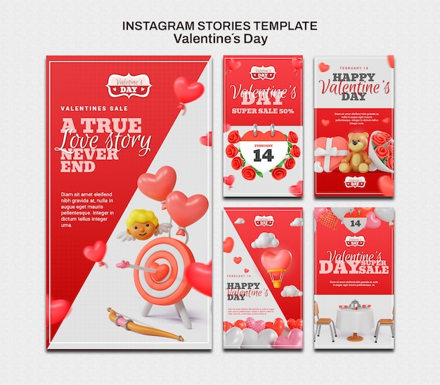 PSD valentine's day template design