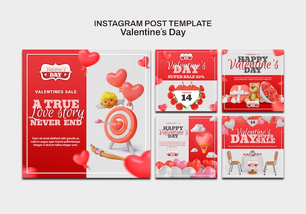 PSD valentine's day template design