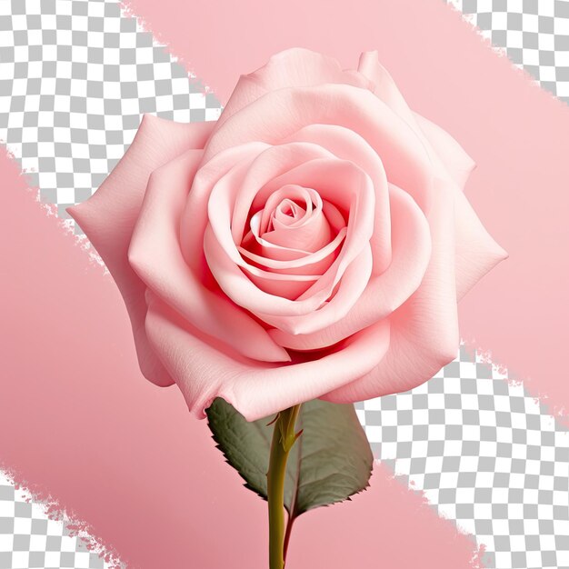 Valentine s pink rose for a loved one transparent background