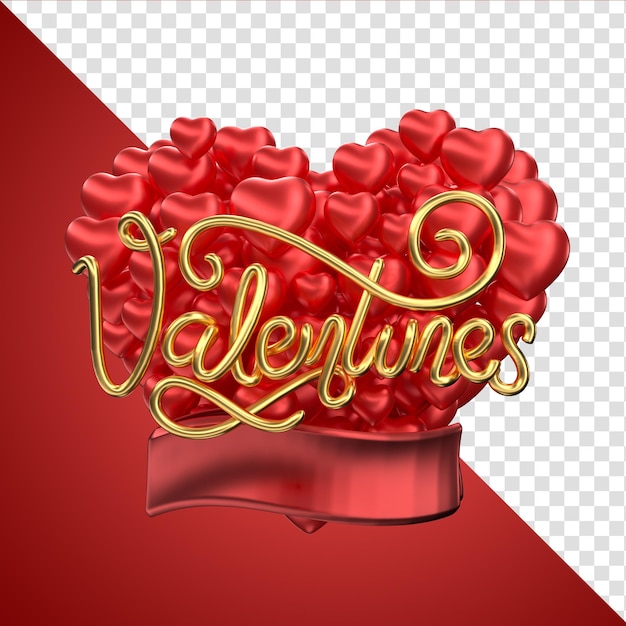 PSD san valentino in brasile 3d render template design