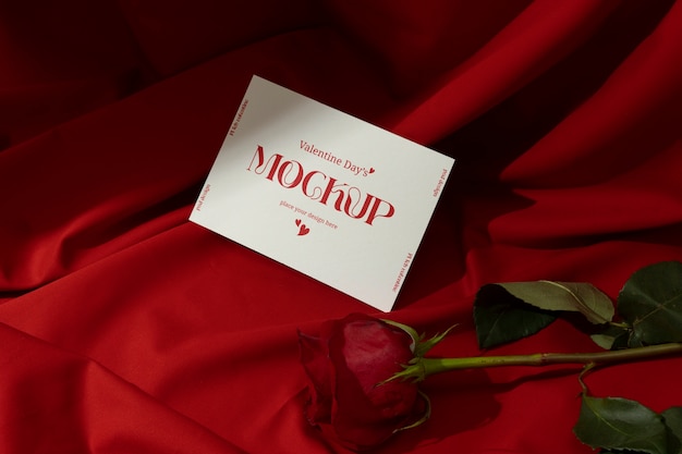 PSD valentines day card mockup design