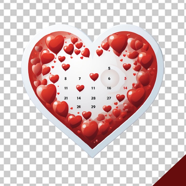 Illustrazione png della carta di san valentino