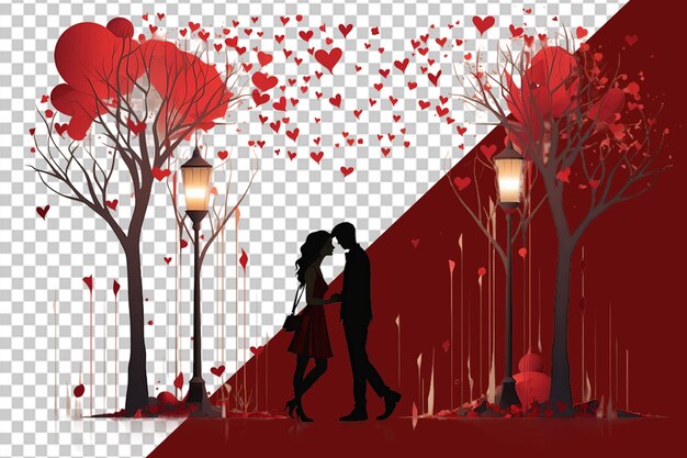 PSD valentines day card png illustration