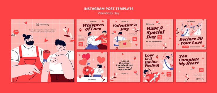 PSD バレンタインデーのインスタグラム投稿