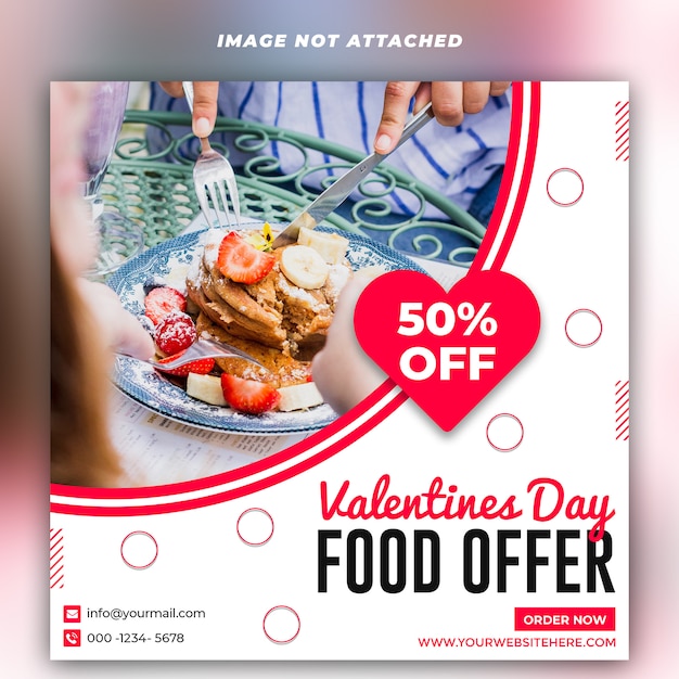 Valentines day food offer banner post