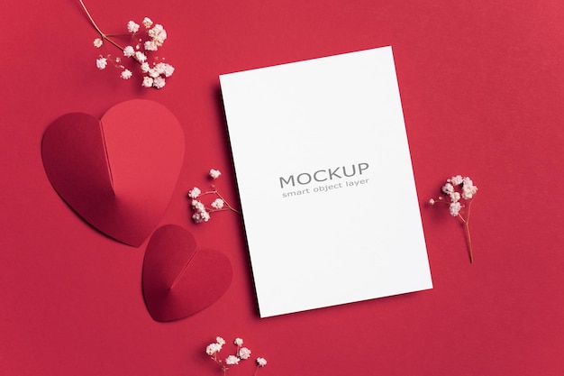 Valentines day greeting card mockup