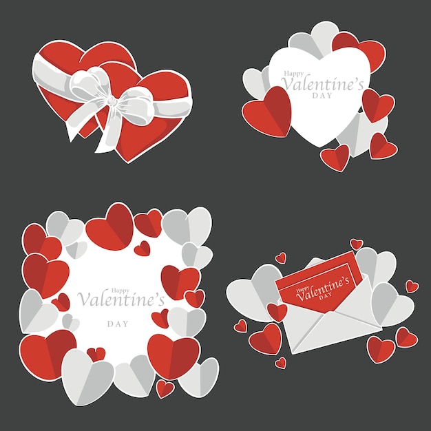 PSD valentines day icon set