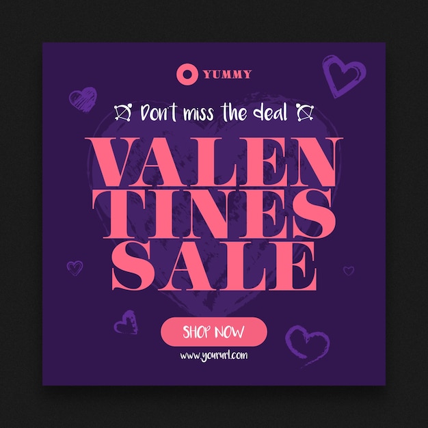 PSD valentines day instagram post