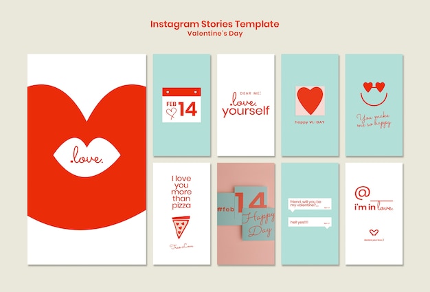 Valentines day instagram stories collection