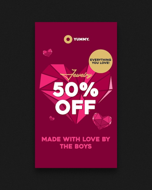 PSD valentines day instagram stories