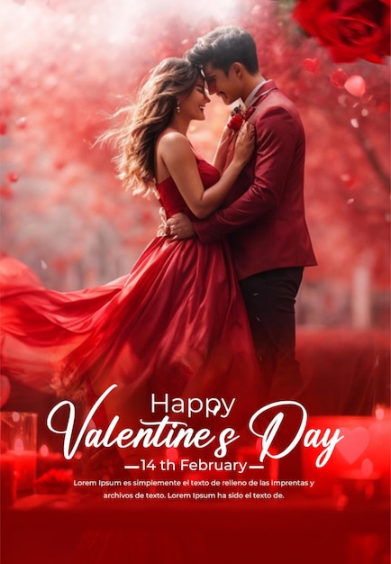 PSD banner di vendita di san valentino con palloncini a forma di cuore