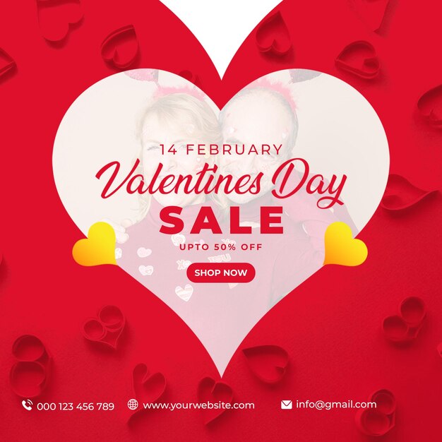 PSD valentines day sale post