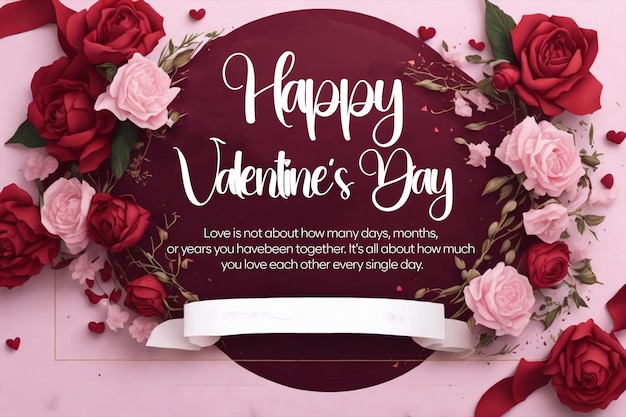 Valentines Day social media post banner design