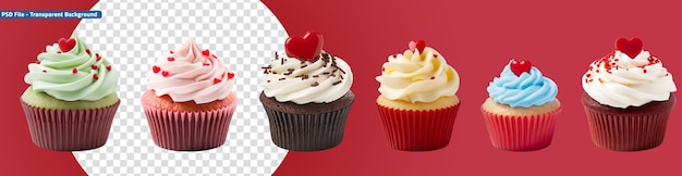 PSD valentine's day special hearttopped muffins e cupcakes in vari sapori