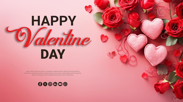 Valentines day special love shape psd background
