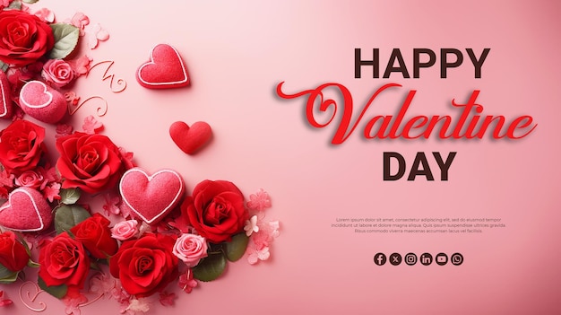 Valentines day special love shape psd background
