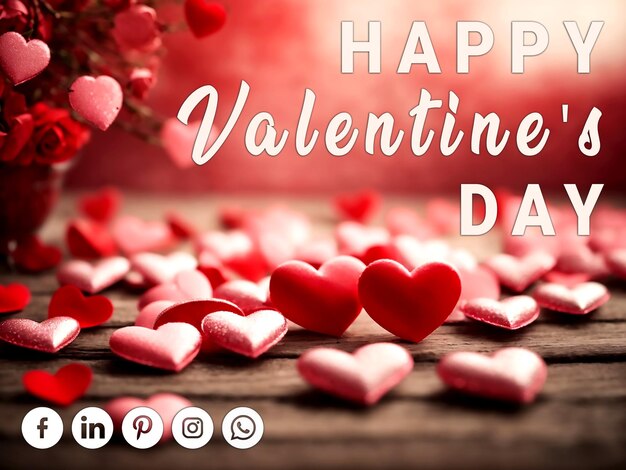 PSD valentines day sweetheart beautiful simple background design