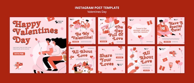 PSD valentines day template design