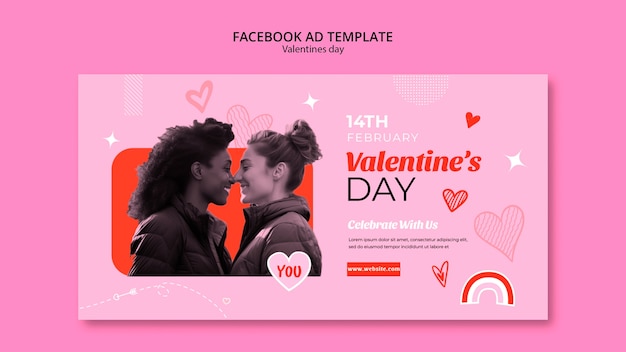 PSD valentines day template design