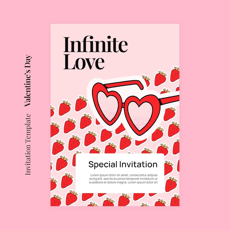 PSD valentines day template design