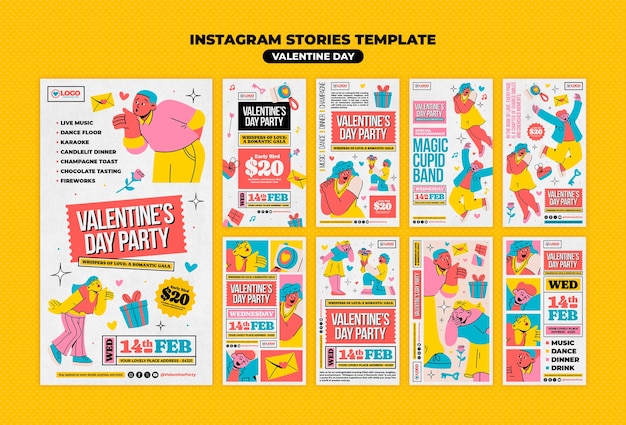 PSD valentines day  template design