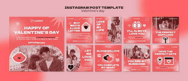 PSD valentines day template design