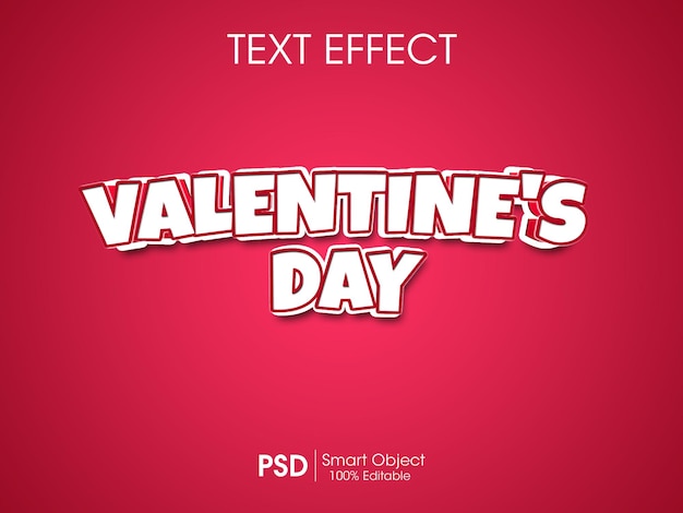 PSD valentines day text effect style