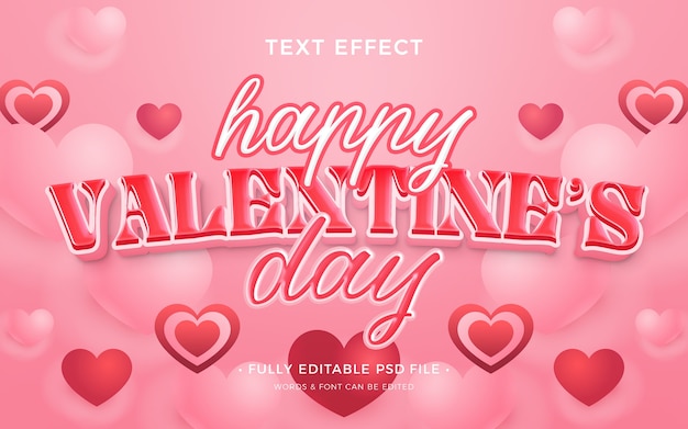 PSD valentines day text effect