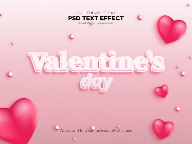 Valentines day text effect