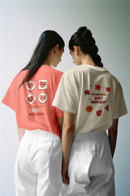 PSD valentines day tshirt merchandising mockup