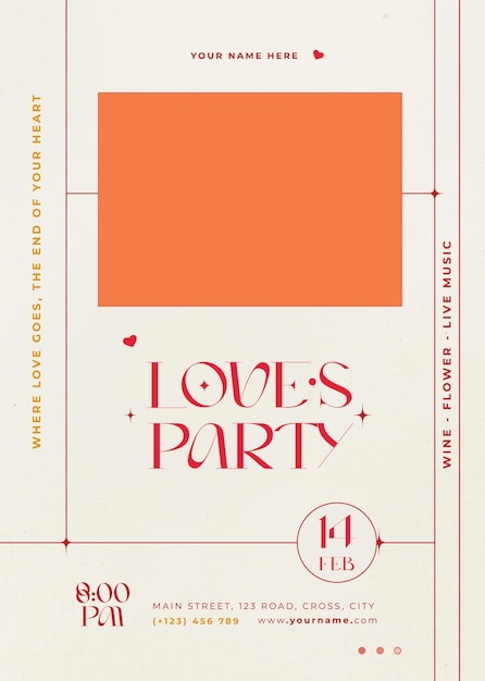 PSD valentines night flyer