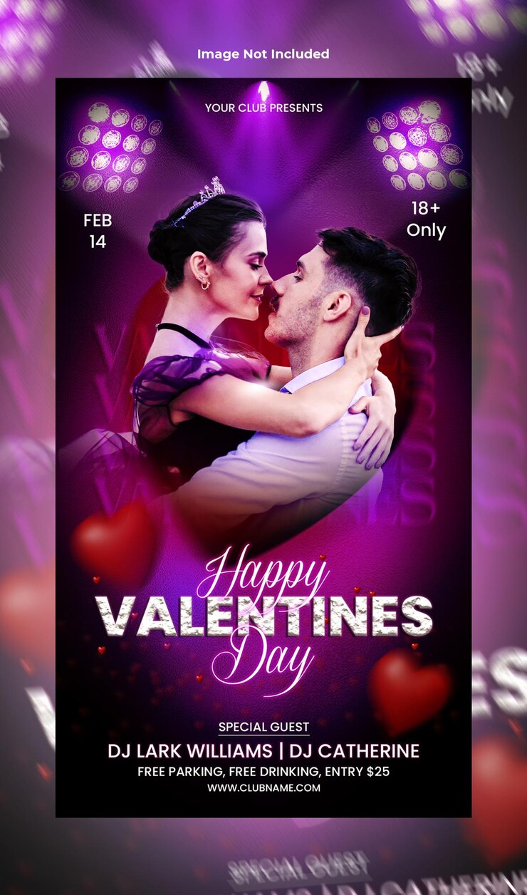Valentines Party Instagram story template
