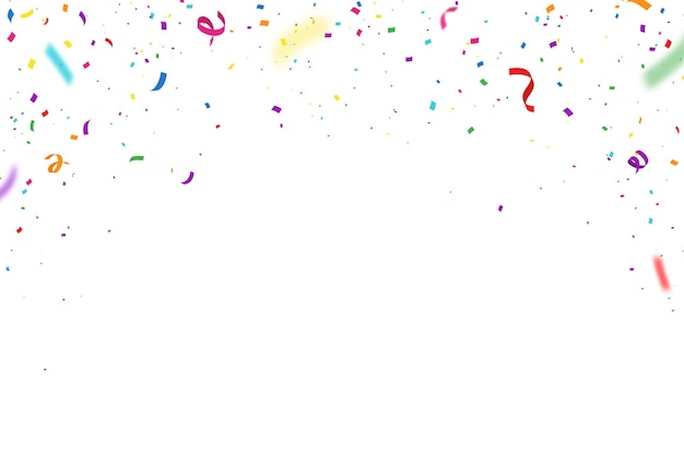 Vallende kleurrijke confetti geïsoleerd