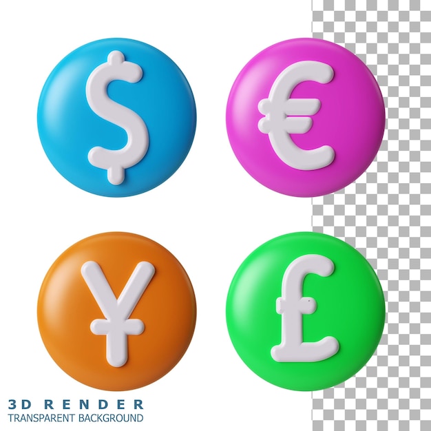 PSD valuta 3d illustratie