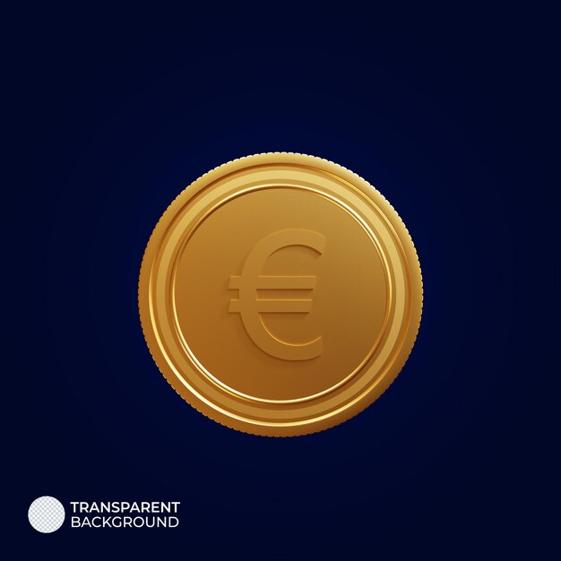 Valutasymbool Euro 3D Illustratie