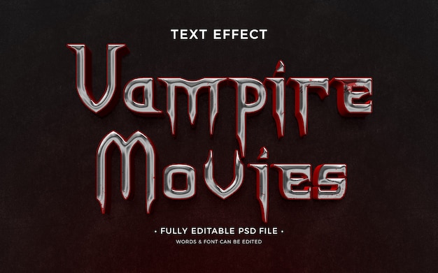 PSD vampier teksteffect