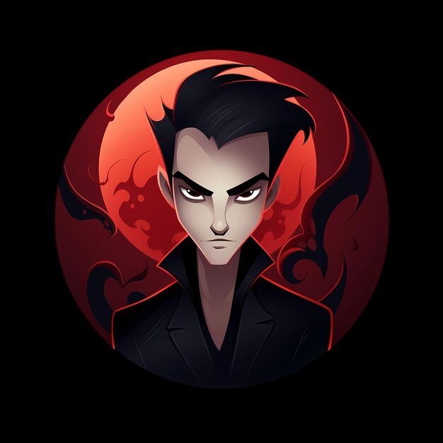 PSD illustrazioni di arte vampiro per adesivi, magliette, design, logo, poster, ecc