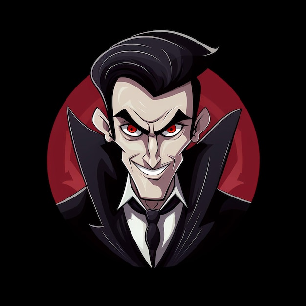 Illustrazioni di arte vampiro per adesivi, magliette, design, logo, poster, ecc