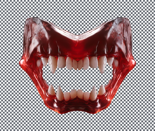 PSD vampire fangs halloween isolated on transparent background