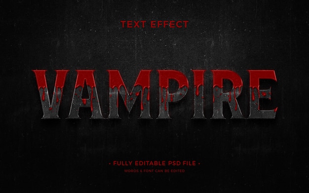 PSD vampire text effect