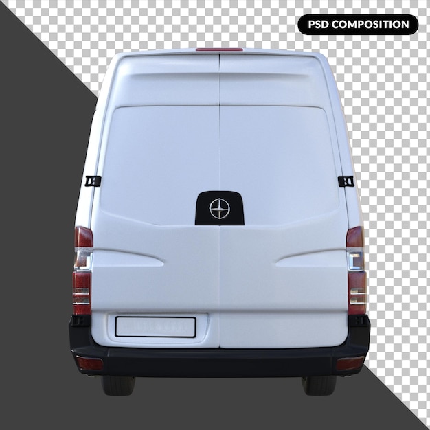 PSD van car isolated 3d