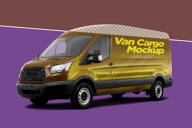 PSD van cargo mockup