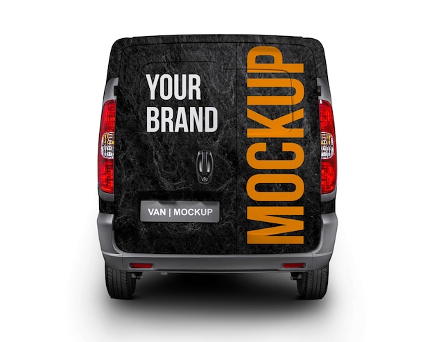 PSD van rear view mockup