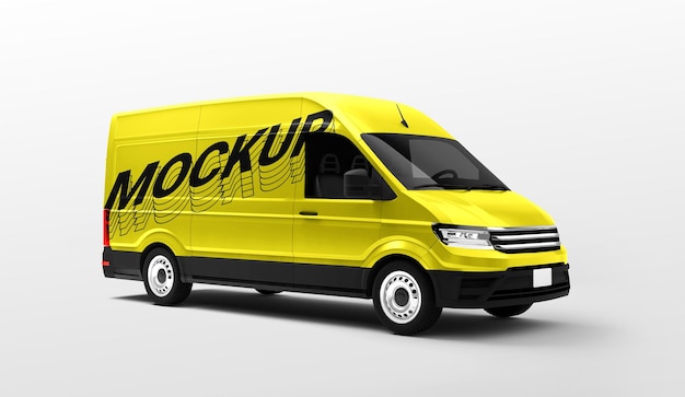 PSD van truck wrap mockup