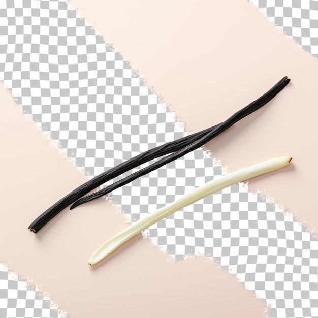 PSD vanilla beans on transparent background