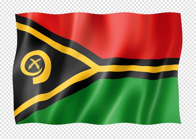 Флаг Вануату изолирован на белом