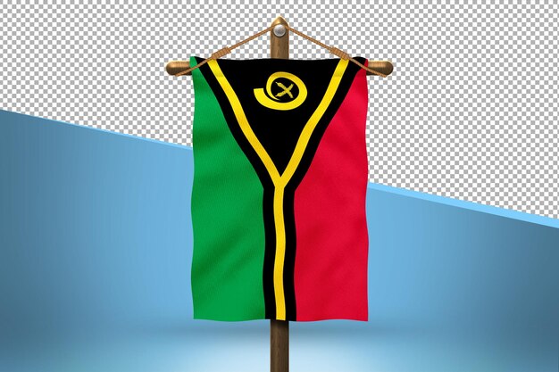 PSD vanuatu hang vlag ontwerp achtergrond