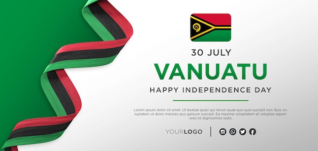 Vanuatu national independence day celebration banner, nationale verjaardag