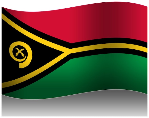 PSD vanuatu wave flag 3d