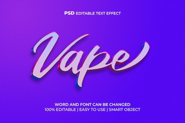 Vape Efekt Tekstowy 3d